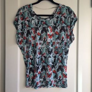 NWT - Sheer Open-back Workout Top